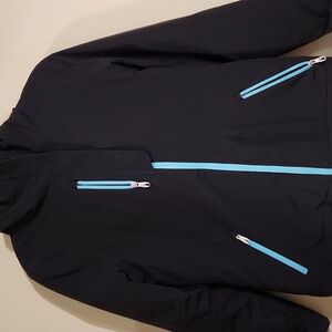 Women's Spyder Hooded Ski Black Jacket Med.